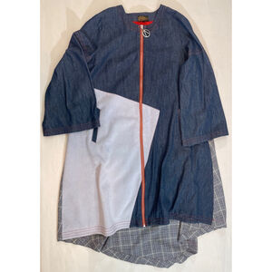 Women's ANOTAH Denim Dress Size M Blue & Gray